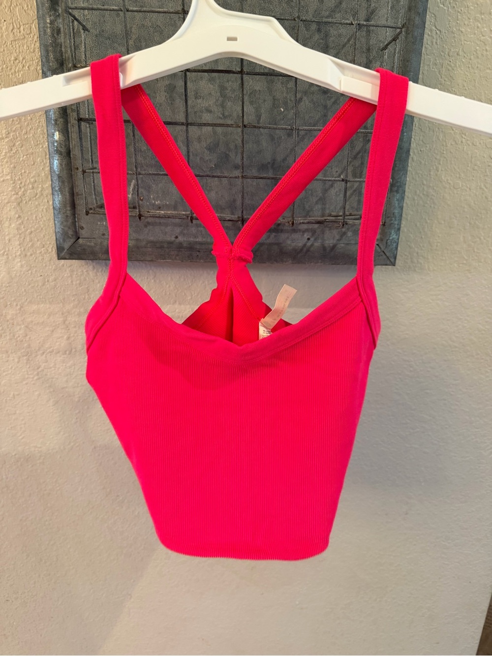 Free People Ribbed Pink Cropped Tank - Picture 2 of 4